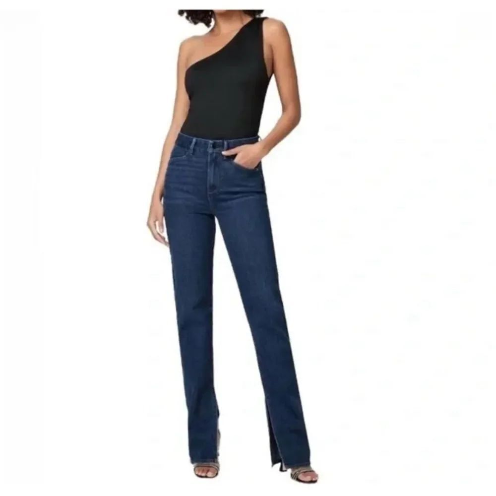 Paige Stella 34.5IN Jolene Pockets Grecia Jeans High Rise Slit Ankles Size 27